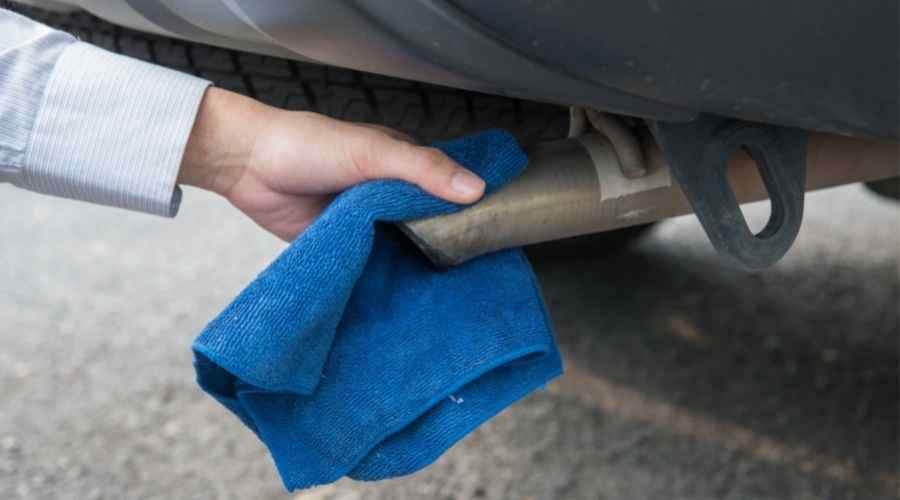 how to clean exhaust tips